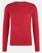 Pull 100% Cachemire Nachron col rond rouge