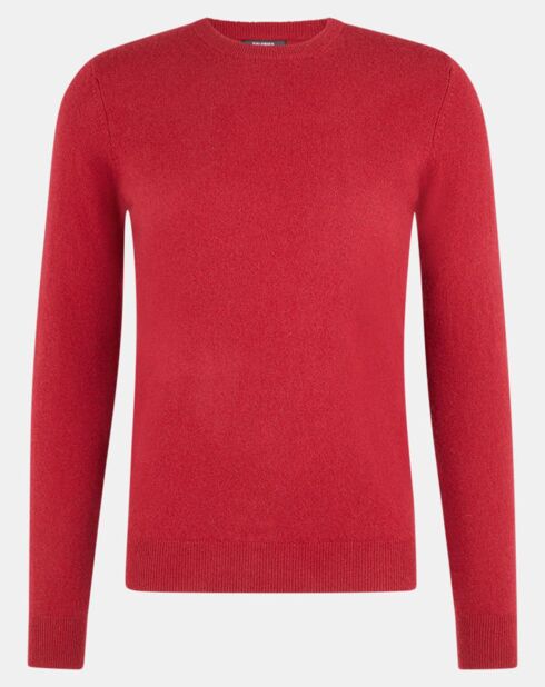 Pull 100% Cachemire Nachron col rond rouge