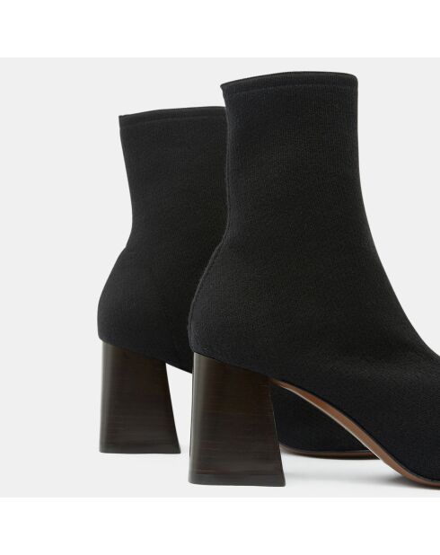 Bottines à Talon noires - Talon 7,5 cm