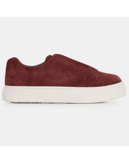 Sneakers en Velours de Cuir Doja S-O Barolo rouges