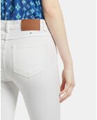 Jean Slim en Toile de coton Mina blanc