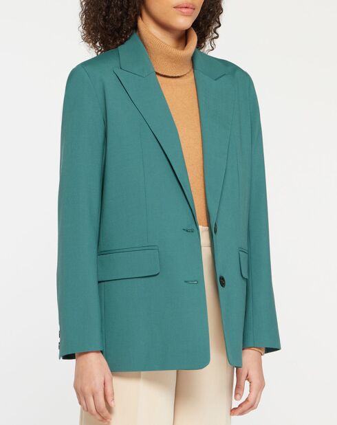 Blazer droit en Laine mélangée Cléo Oversize vert