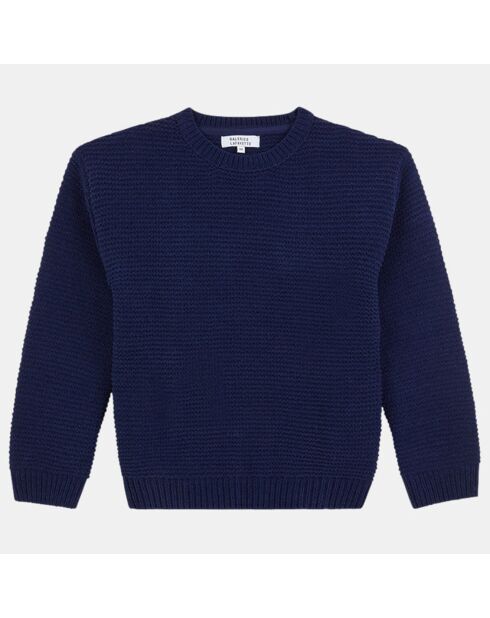 Pull en Maille chenille Jixy bleu marine