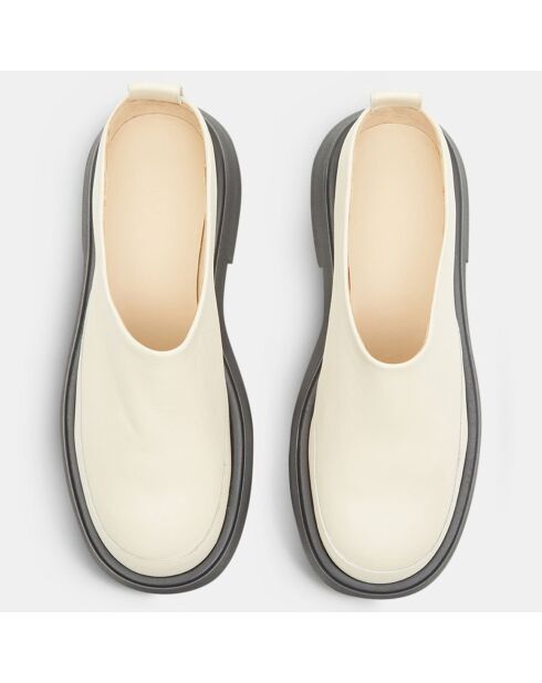Sabots en Cuir Twig blancs