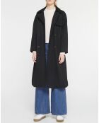 Trench long en Toile de Coton bio Chopin noir