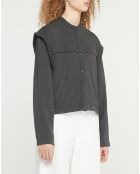 Veste courte en Coton Léonor gris foncé