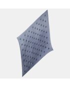 Foulard 100% Satin Plissé Af Silo F gris/bleu - 85x85 cm