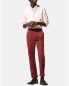 Pantalon Chino droit Kutdroit  rouge foncé