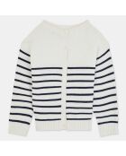 Pull marinière en Coton & Laine Sabine écru