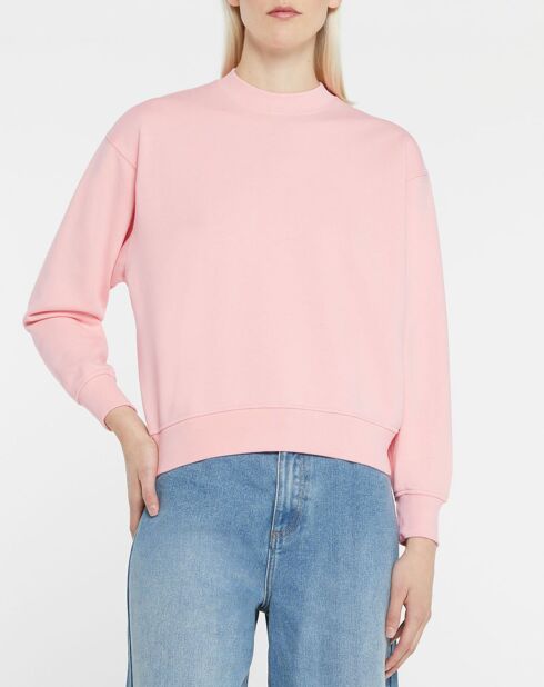 Sweat court en Coton bio molletonné Billie rose