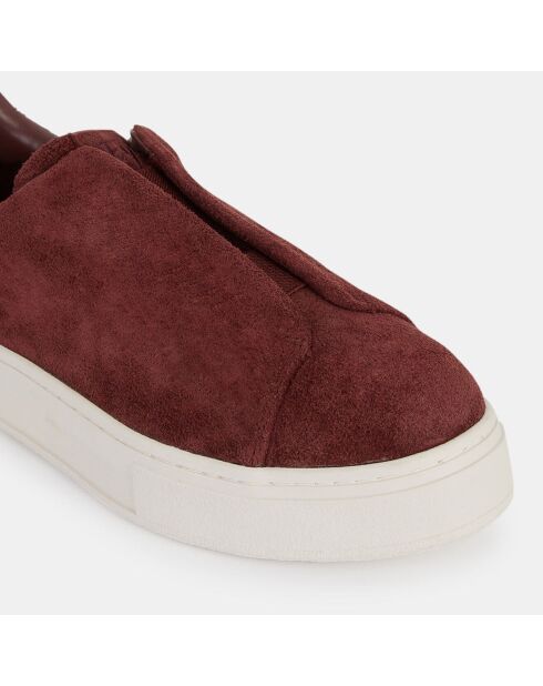 Sneakers en Velours de Cuir Doja S-O Barolo rouges