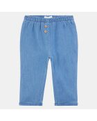 Pantalon en Coton bio denim Orit bleu ciel