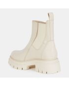Chelsea Boots en Cuir Links beiges - Talon 6 cm