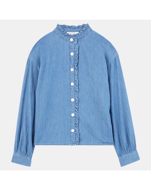 Chemise en Coton bio denim Alma bleue