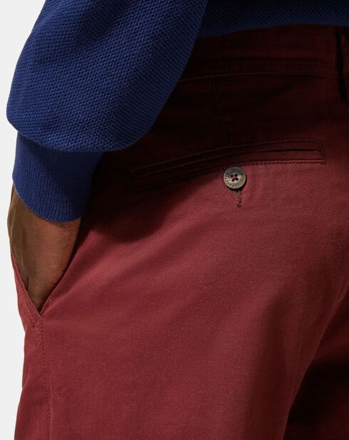 Pantalon Chino slim en Coton Bio Kutslim bordeaux