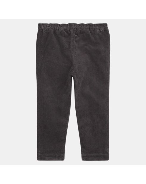 Pantalon en Velours de coton bio gris foncé