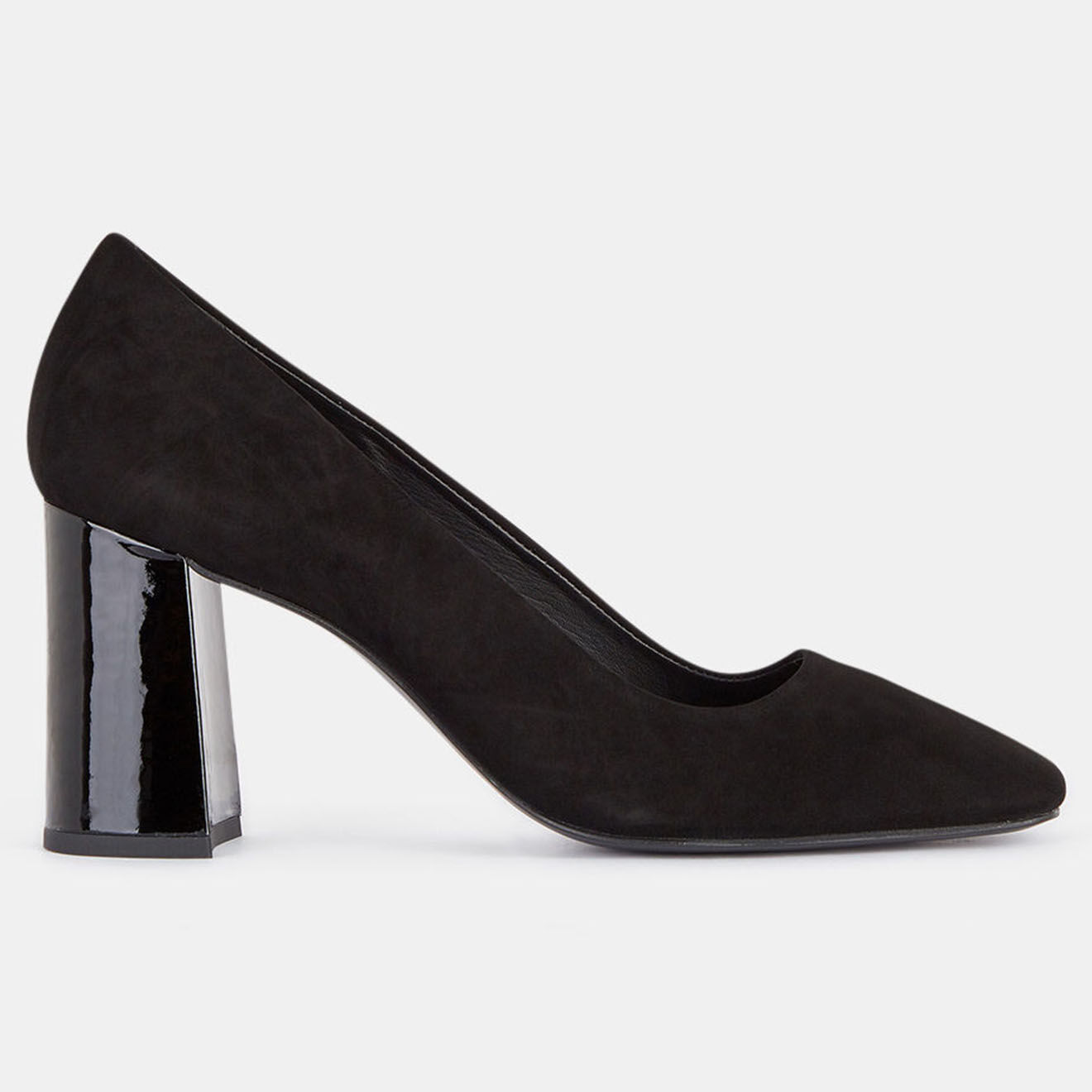 Escarpins MANFIELD En Cuir - Taille 35.5 - Bi-matière Rayures - Très Bon état - Talons Moyens