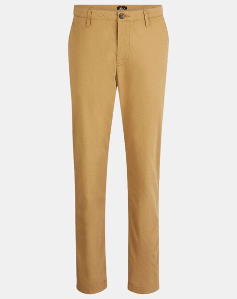 Pantalon Chino décontracté Kurip Ripstop à carreaux beige foncé