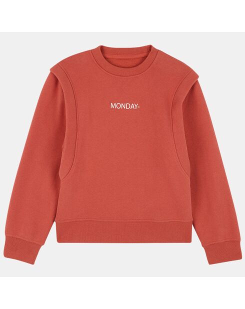 Sweat en Coton molletonné Jofrette brique