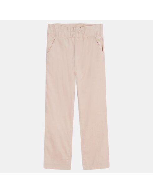 Pantalon en Velours côtelé de coton Ouma rose