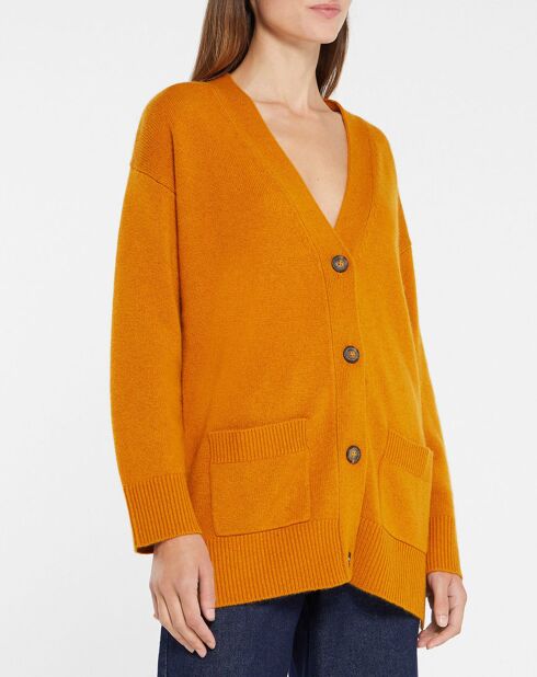 Gilet 100% Cachemire Dira orange