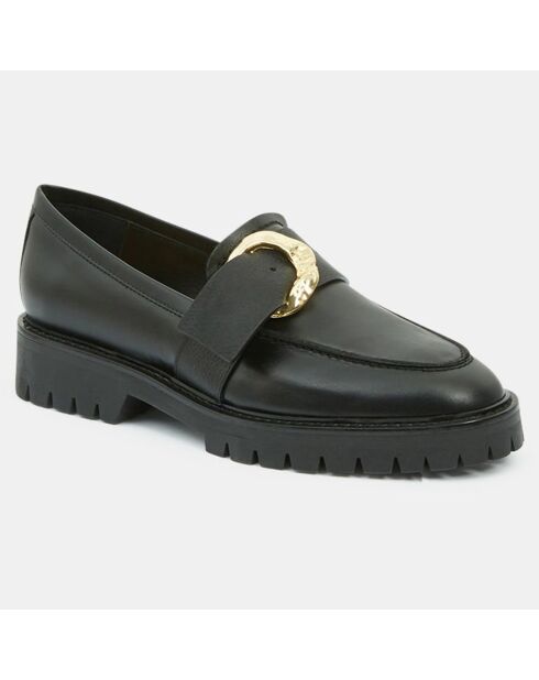 Mocassins en Cuir Stella noirs