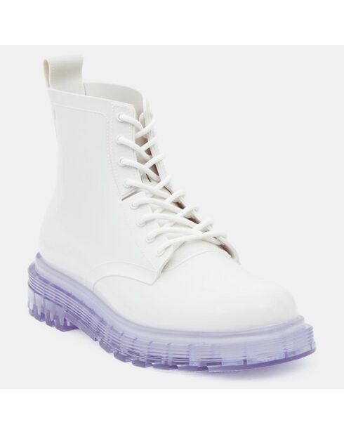 Boots Coturno blanches