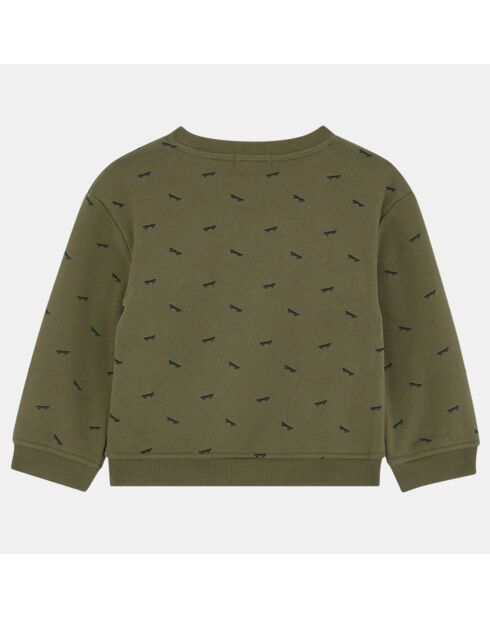 Sweat en Coton bio imprimé Marin vert