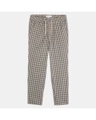 Pantalon en Coton bio Pablo imprimé vichy écru/noir