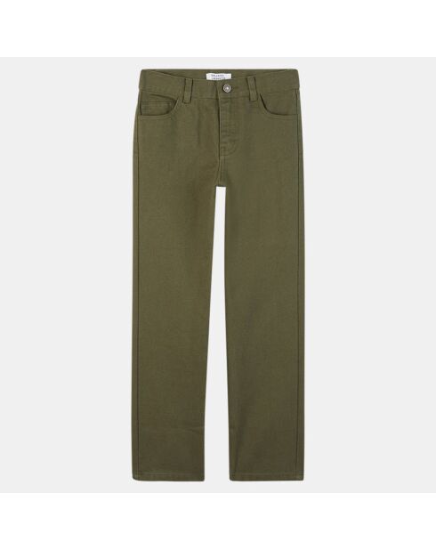 Pantalon Amigo en Toile de coton bio vert kaki