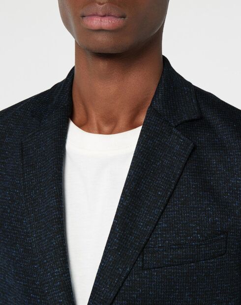 Blazer en Laine & Lin mélangés Stretch Laveste bleu marine