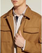 Veste droite Lapocket camel