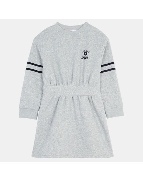 Robe en Coton molletonné Alexa gris chiné