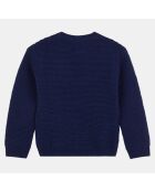 Pull en Maille chenille Jixy bleu marine