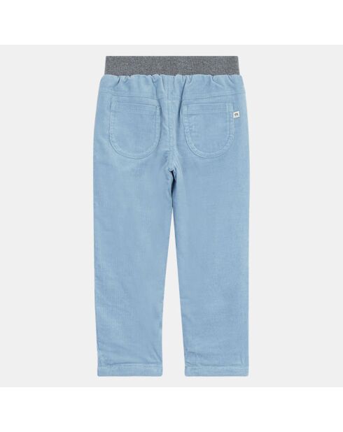 Pantalon en Coton velours côtelé Echo bleu ciel