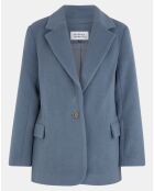 Veste blazer oversize en Laine mélangée Clitch bleu grisé