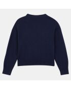 Pull marinière en Maille de coton bio & Laine Tecla marine