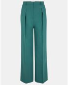 Pantalon large en Laine mélangée César vert