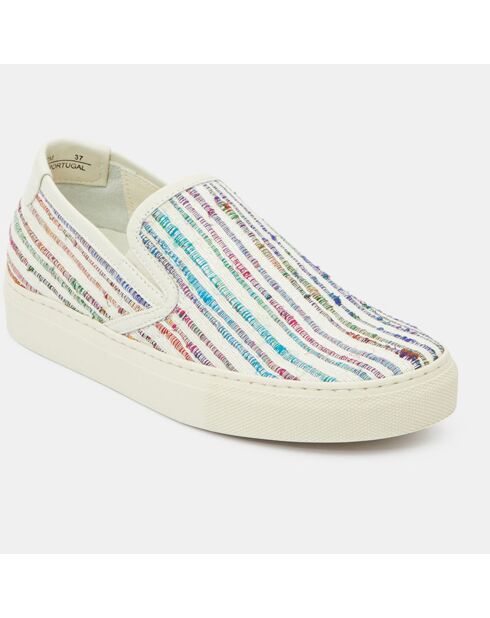 Slip-On en Cuir & Textile Lorelei multicolores