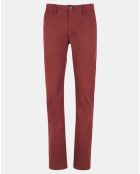 Pantalon Chino droit Kutdroit  rouge foncé