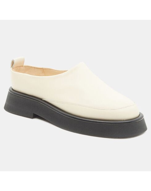 Sabots en Cuir Twig blancs