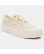 Sneakers en Coton Bio Opal beiges