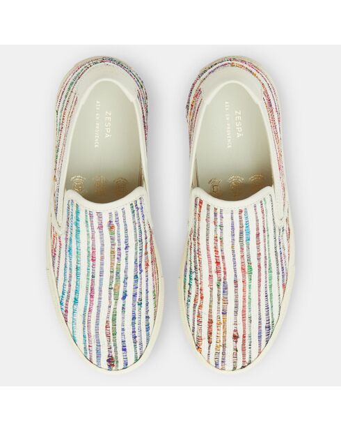 Slip-On en Cuir & Textile Lorelei multicolores