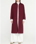 Imperméable long et oversize en Coton bio Louis bordeaux