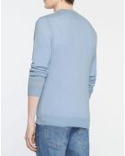 Pull 100% Laine Toolon bleu clair