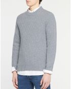 Pull en Laine & Cachemire Noterond col rond gris