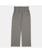 Pantalon large en Coton bio Ninon vichy écru/noir