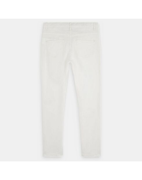 Pantalon ajusté court en Coton bio Jorgina écru