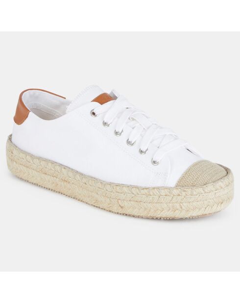 Espadrilles en Cuir Danny blanches