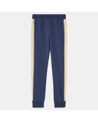 Pantalon de Jogging en Coton molleton bio mélangé Nelson marine